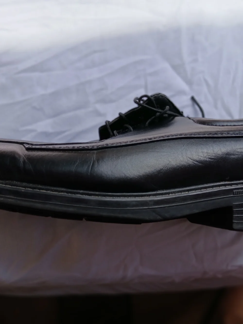 Reebok Classic Men's Black Leather Lace-Up Derby Shoes